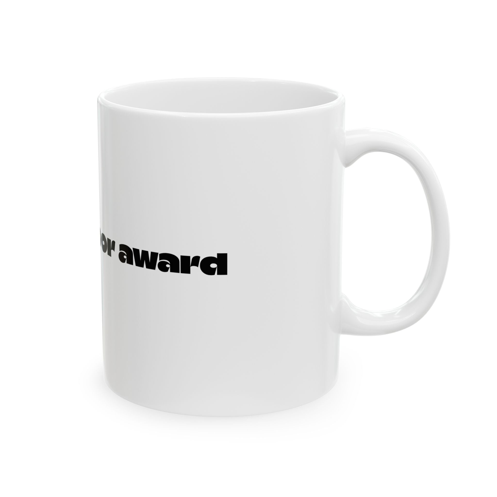 Tell Your Neighbor Awake Ceramic Mug — Funny Minimalist Coffee Cup (11oz, 15oz)