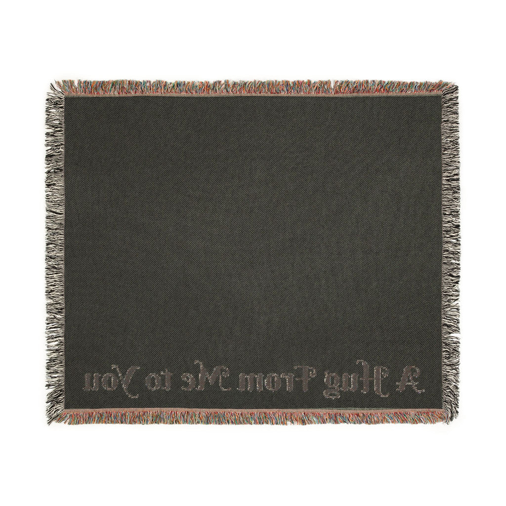 Sympathy Message Woven Blanket — “A Hug From Me to You” Cozy Cotton Throw