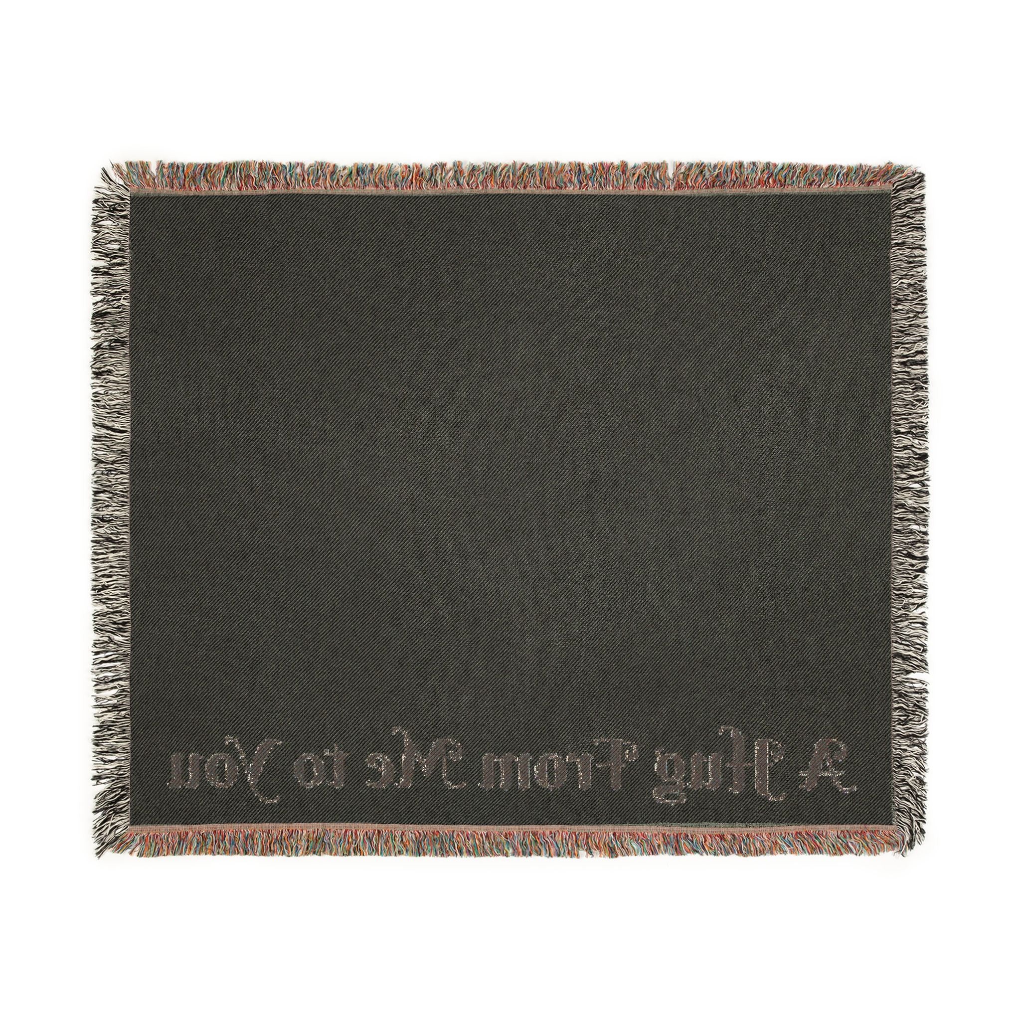 Sympathy Message Woven Blanket — “A Hug From Me to You” Cozy Cotton Throw