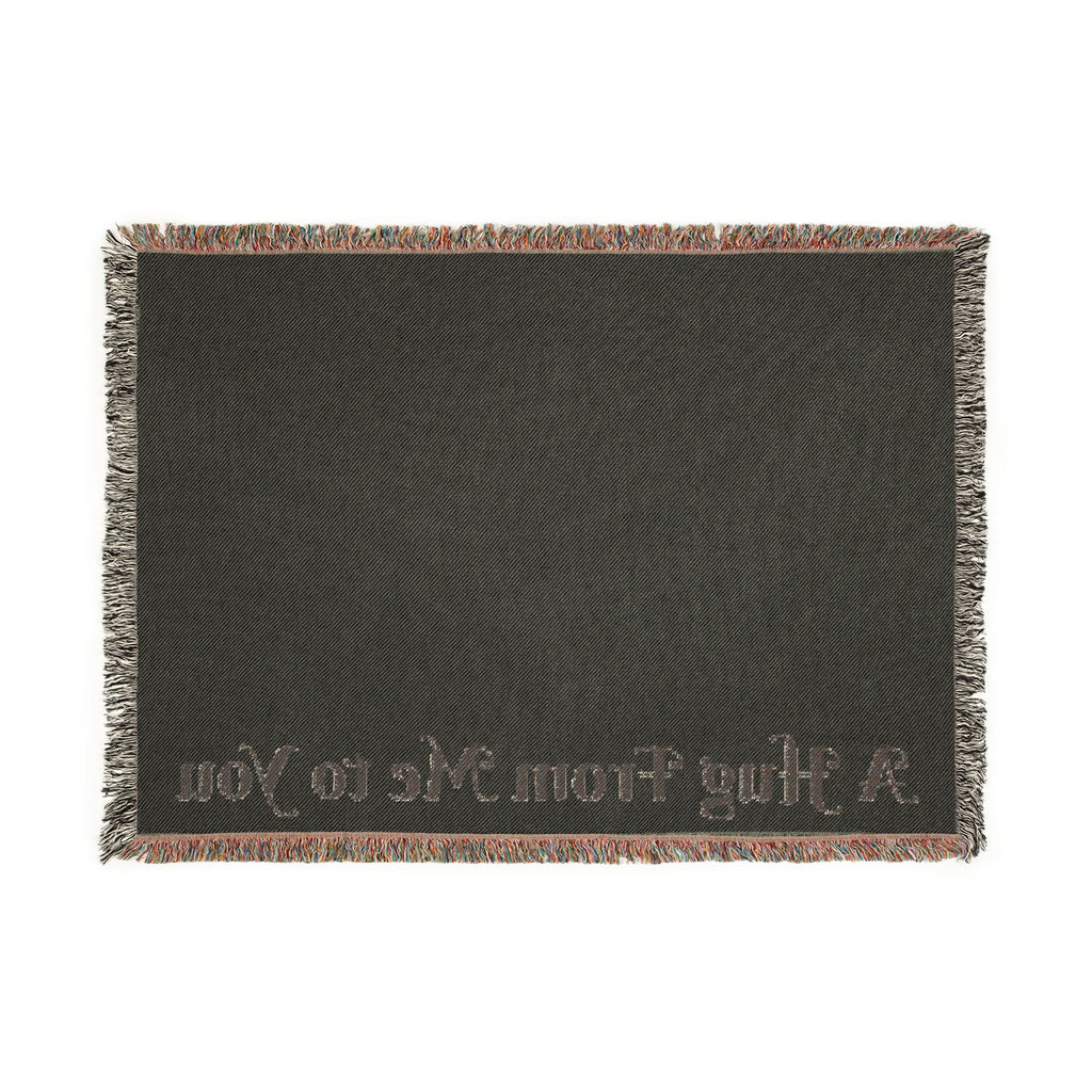 Sympathy Message Woven Blanket — “A Hug From Me to You” Cozy Cotton Throw