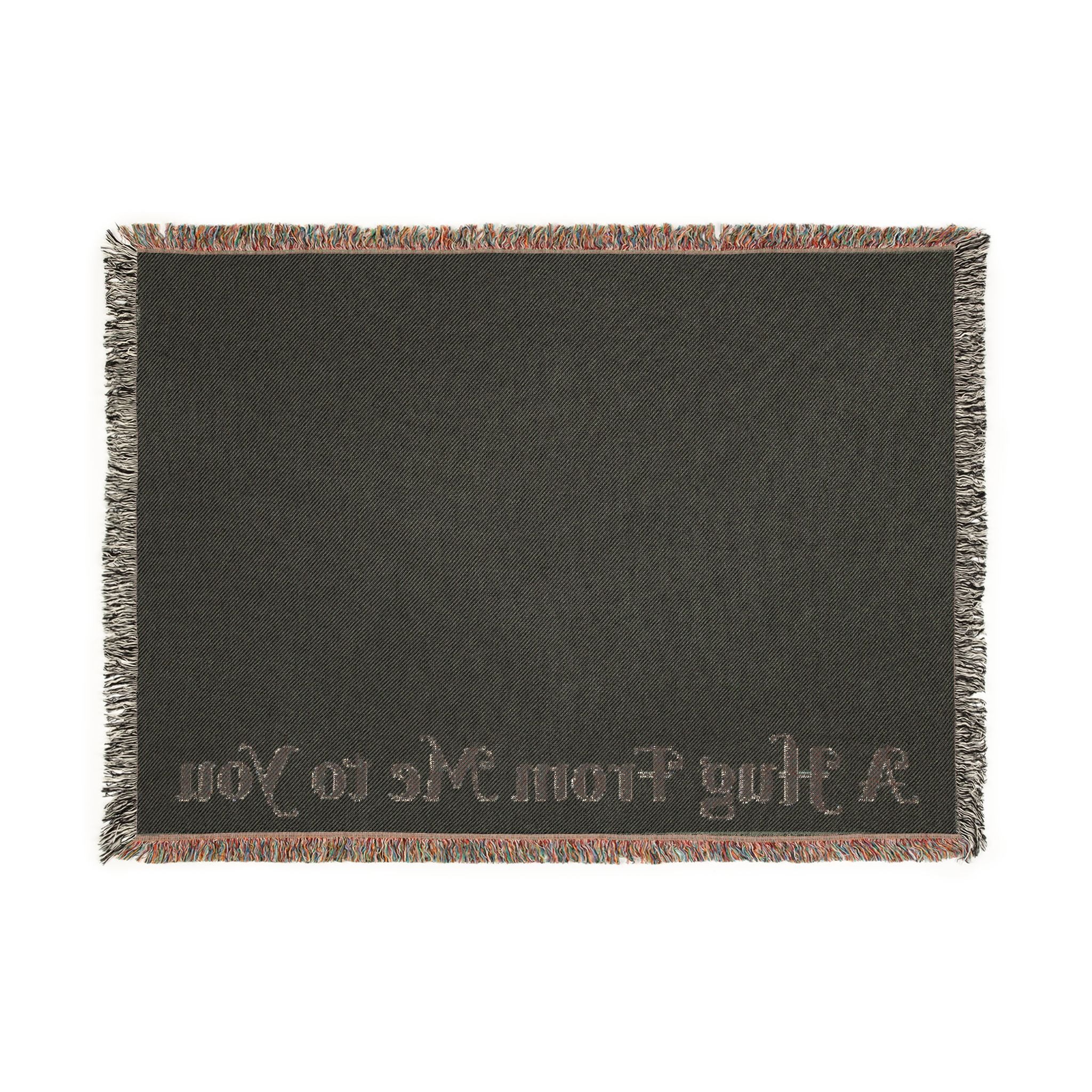 Sympathy Message Woven Blanket — “A Hug From Me to You” Cozy Cotton Throw