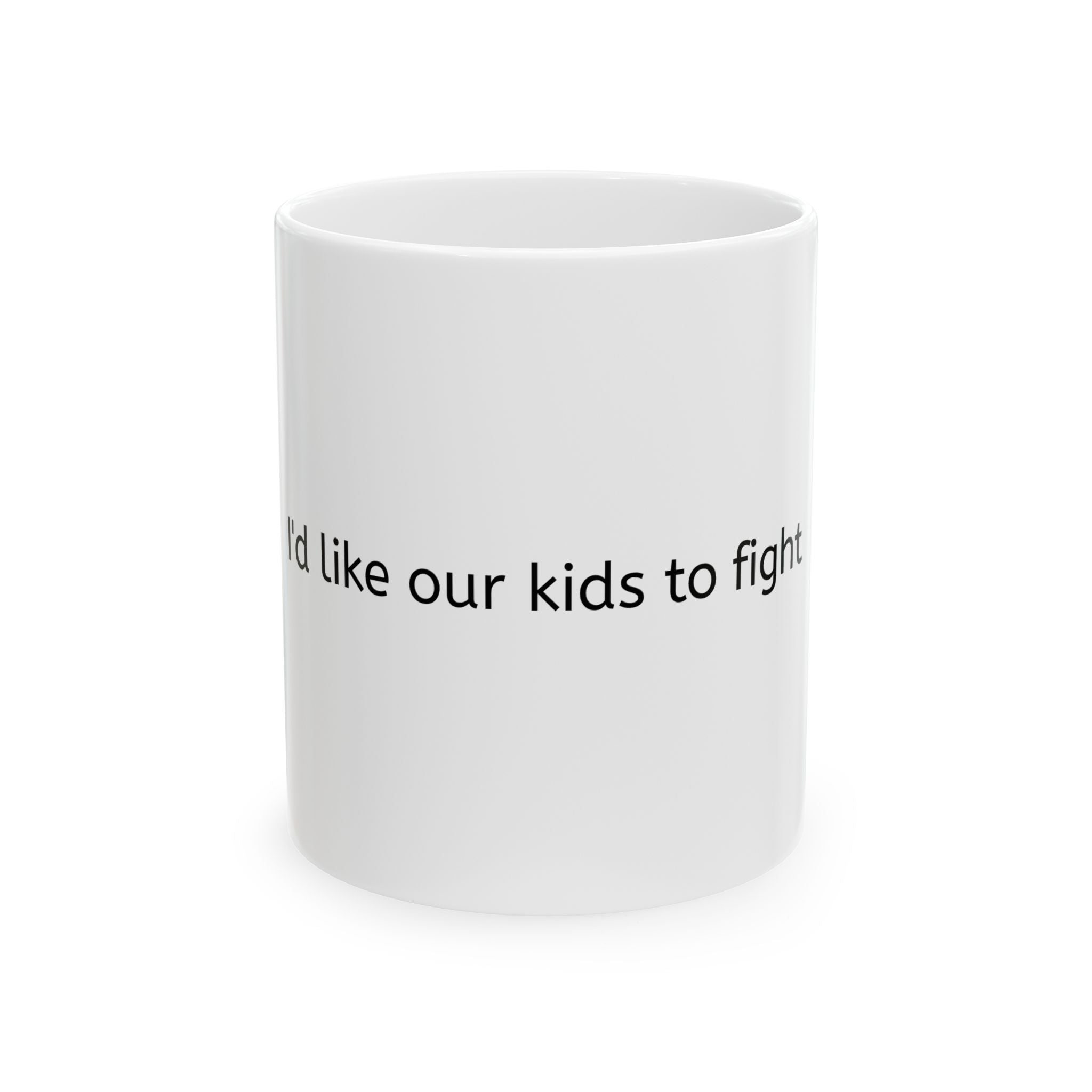 Ceramic Mug — Minimalist Text Coffee Cup (11oz/15oz)