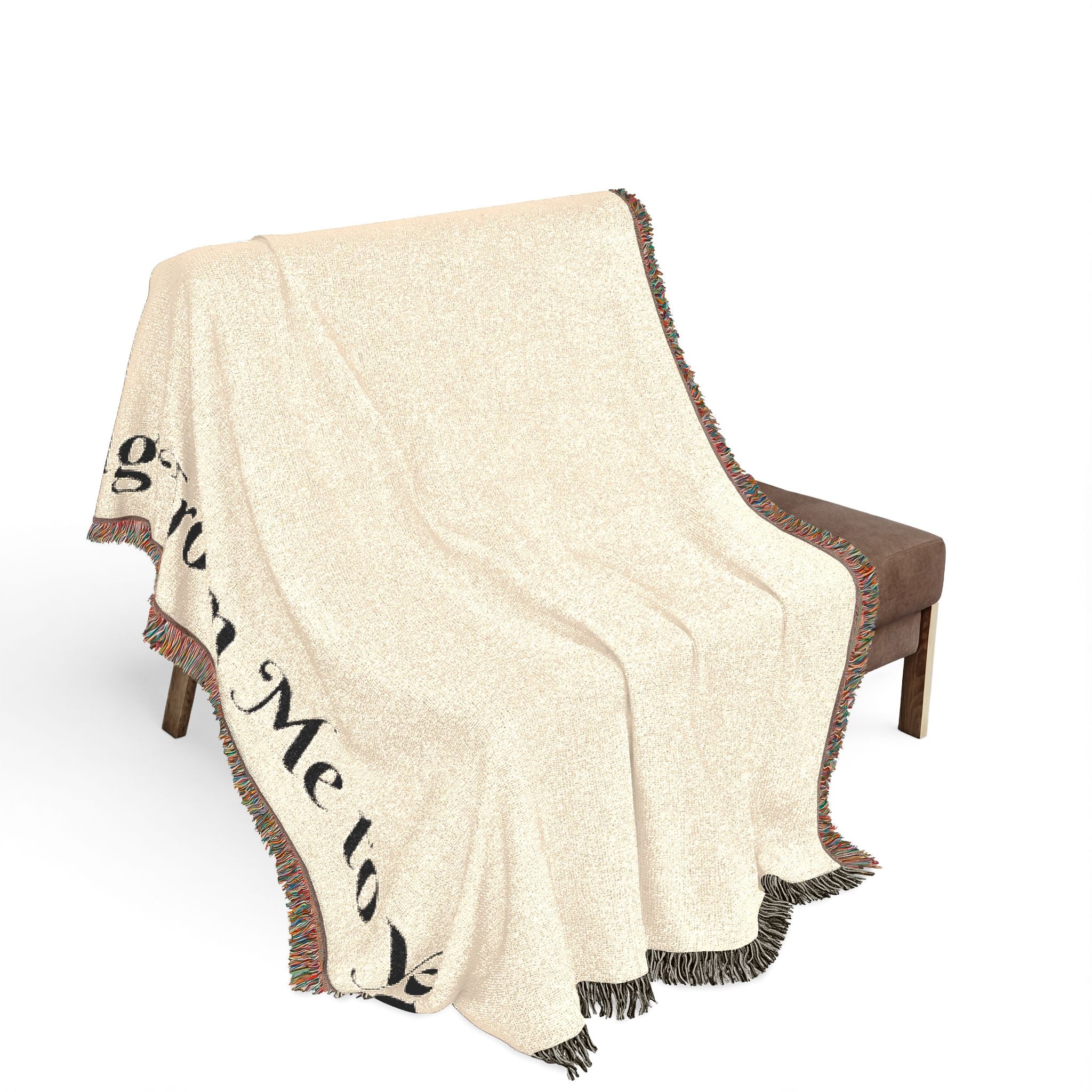 Sympathy Message Woven Blanket — “A Hug From Me to You” Cozy Cotton Throw