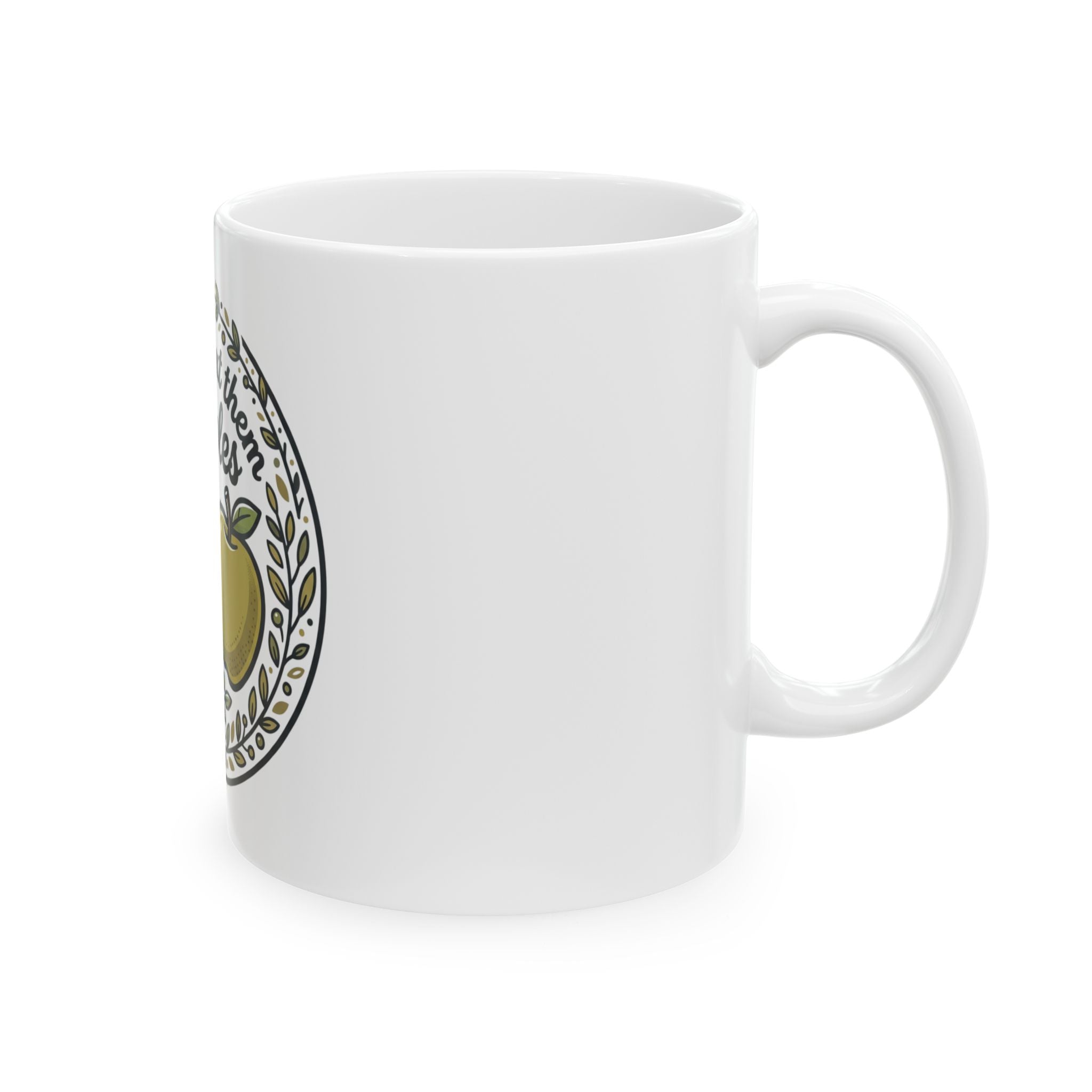 How 'Bout Them Apples Ceramic Mug — Farmhouse Apple Kitchen Coffee Cup (11oz/15oz)
