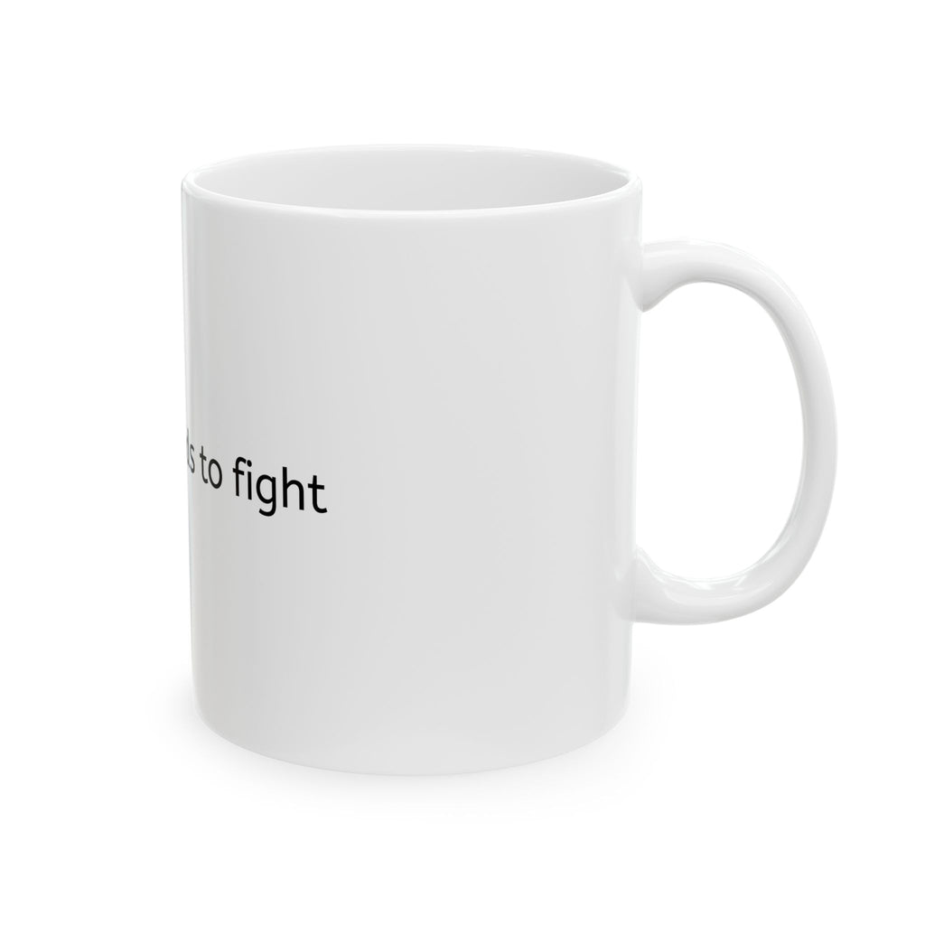 Ceramic Mug — Minimalist Text Coffee Cup (11oz/15oz)