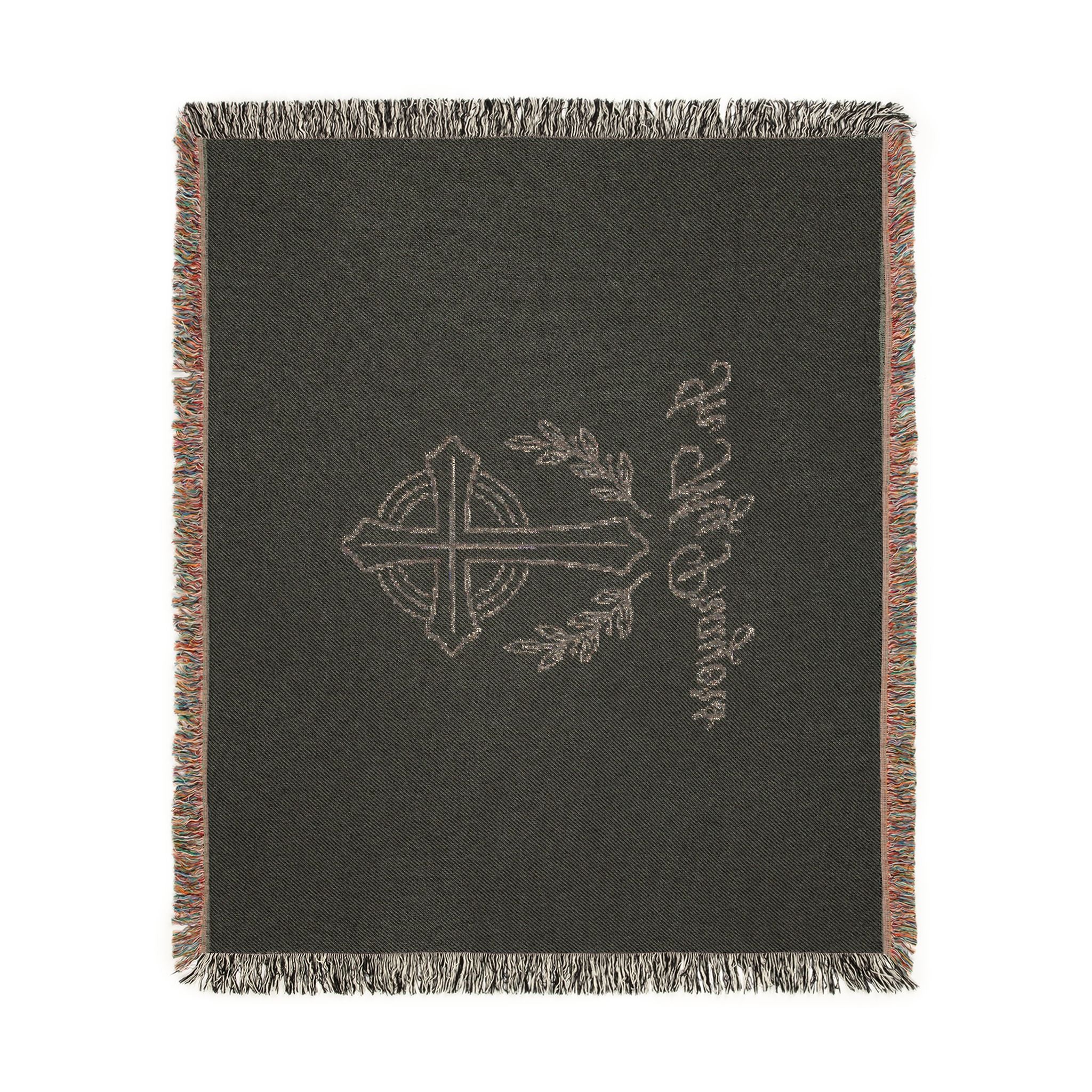Religious Woven Blanket — 'In My Prayers' Cross Throw