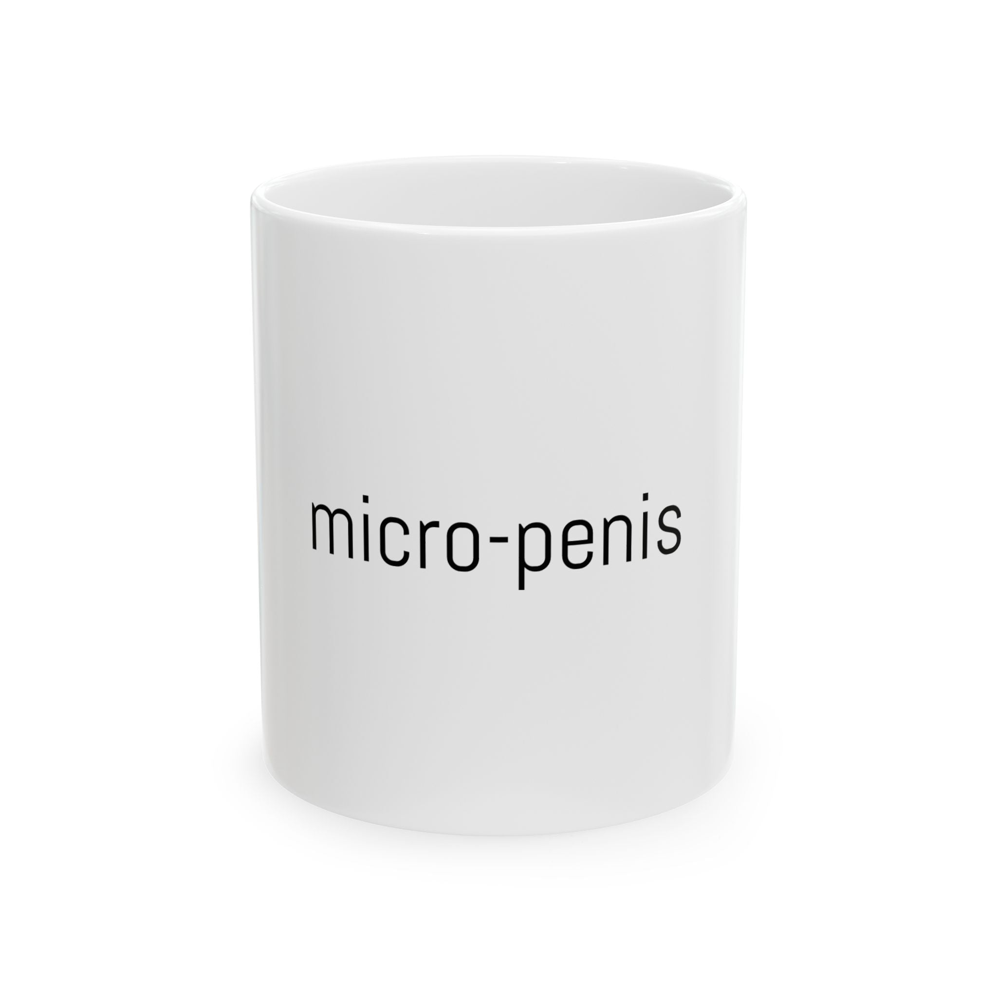 Ceramic Mug — Minimalist "micro-penis" Funny Novelty Coffee Cup
