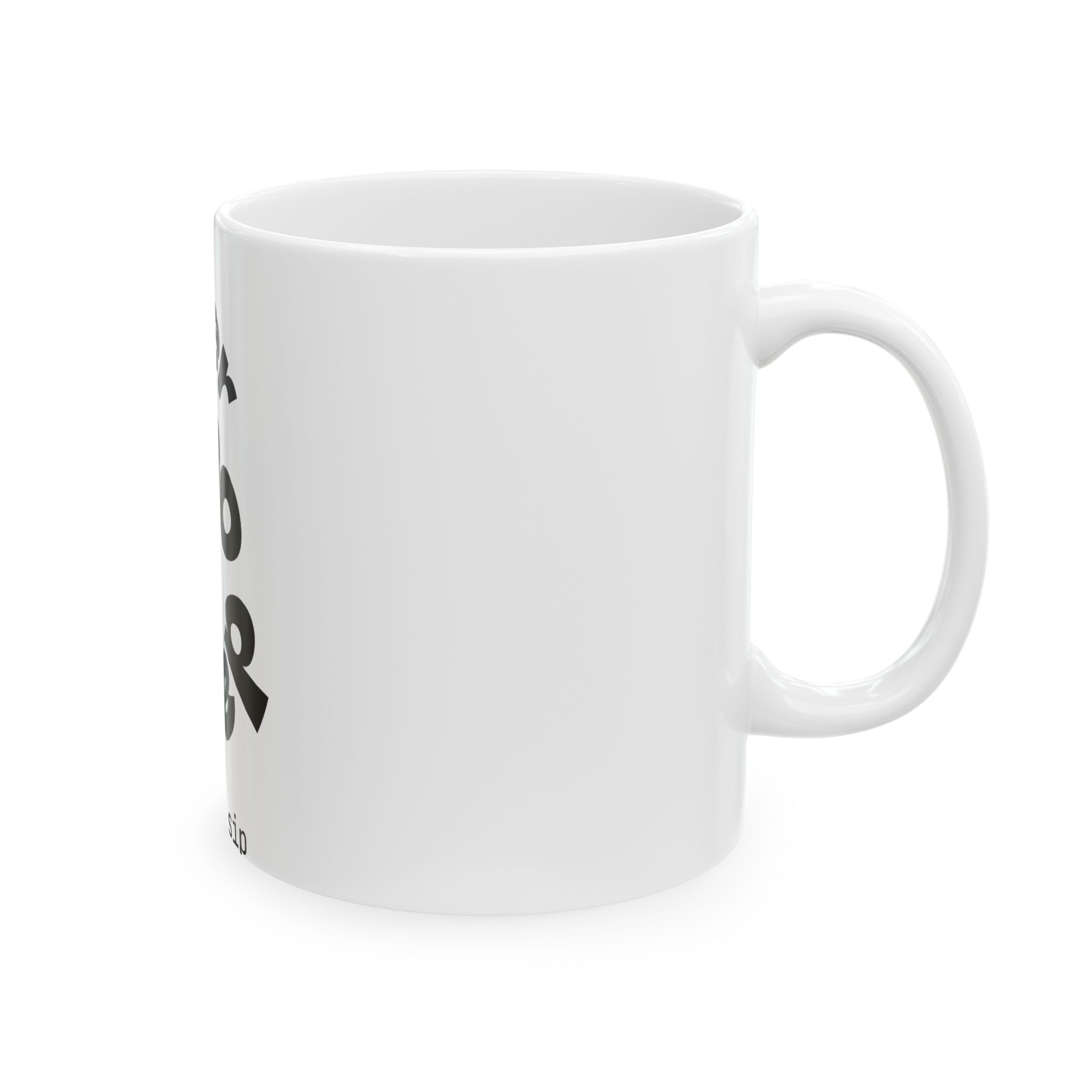 Ceramic Mug — 'Dinner? Yes No Maybe' Spiral Graphic Coffee Cup, Funny Take a Sip Tea Mug