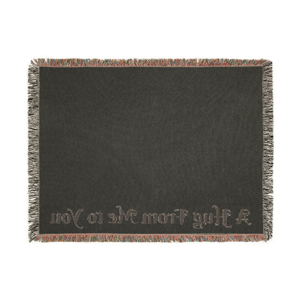 Sympathy Message Woven Blanket — “A Hug From Me to You” Cozy Cotton Throw